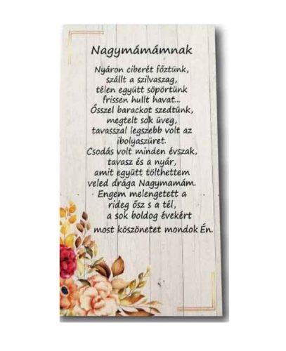 Ajándék tábla Nagymamának