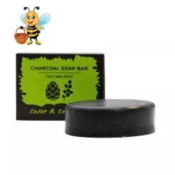 Aktív szenes szappan eukaliptusz és cédrusfa illattal - 85g mélytisztító natúr szappan - Zümishop