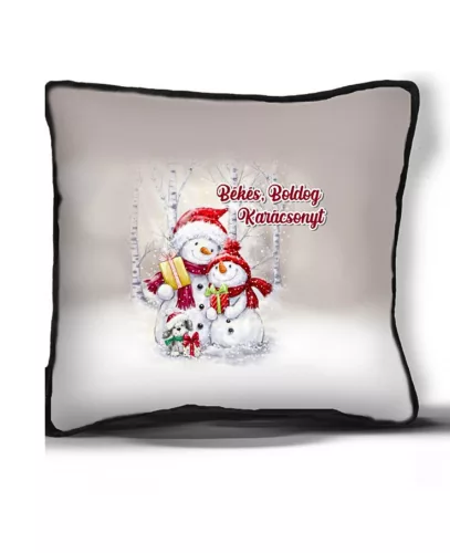 Karácsonyi párna szarvas és Mikulás mintával - ünnepi díszpárna és karácsonyi ajándék ötlet - Zümishop