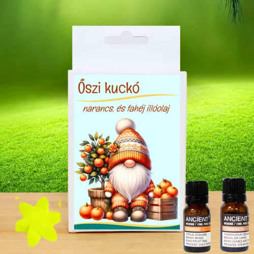 Őszi  illóolaj  szett -narancs és fahéj illóolaj + ajándék illatviasz