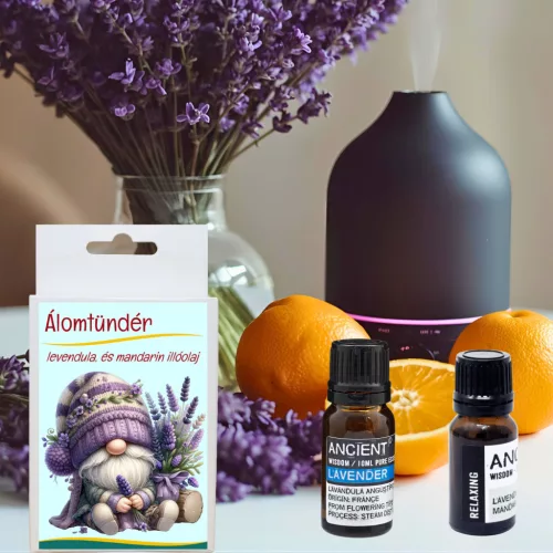 Álomtündér Alvás Segítő Illóolaj Doboz – Levendula és Mandarin illóolaj + ajándék