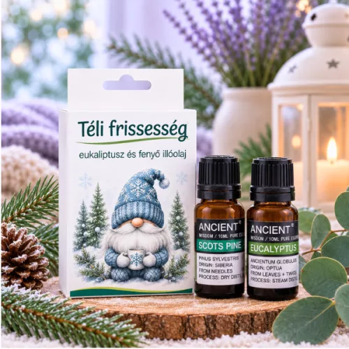 Légzéskönnyítő és fertőtlenítő illóolaj válogatás - Téli Frissesség illóolaj doboz - Zümishop