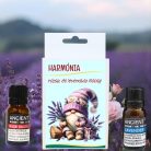 Harmónia illóolaj doboz- Rózsa és 100% os levendula illóolaj + ajándék illatviasz