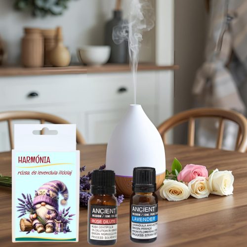 Harmónia Illóolaj Doboz – Stresszoldó Levendula és Rózsa illóolaj válogatás 