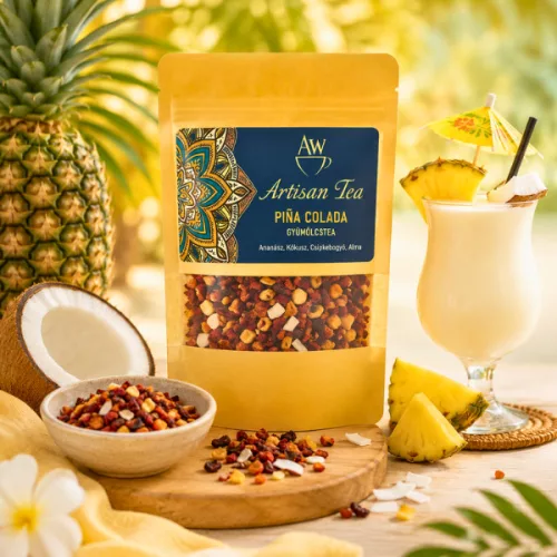 Piña Colada szálas gyümölcstea - ananászos kókuszos teakeverék - 50g szálas tea - Zümishop