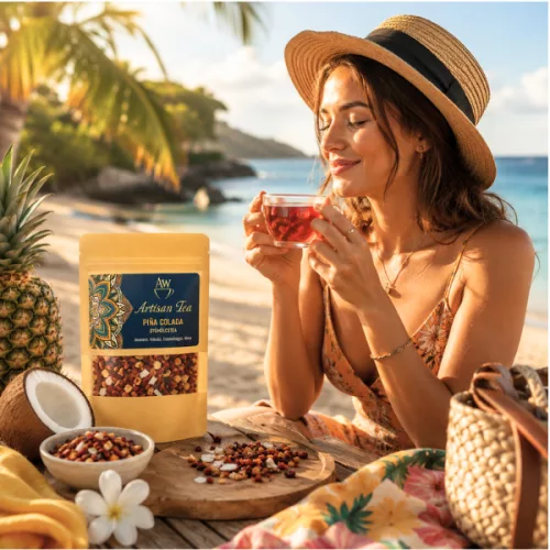 Piña Colada szálas gyümölcstea 50 gr- Ananász, Kókusz, Csipkebogyó, Alma 