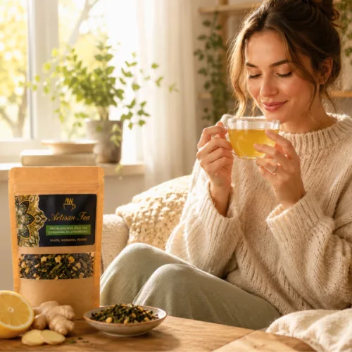 Öko Klasszikus Zöld Tea Citrommal és Gyömbérrel 50 g 