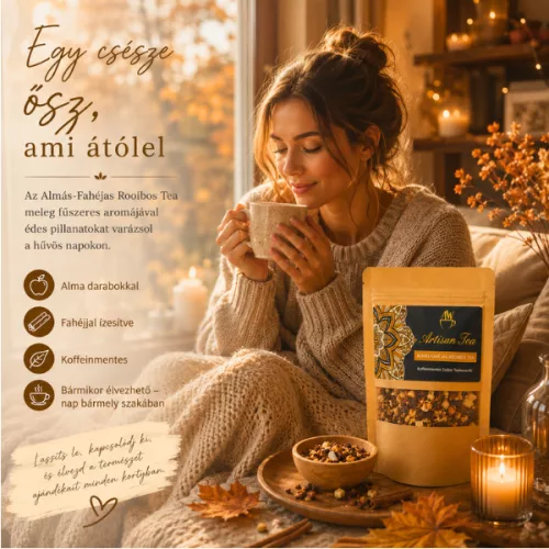 Almás-Fahéjas Rooibos Tea – Koffeinmentes Szálas Teakeverék 50 g