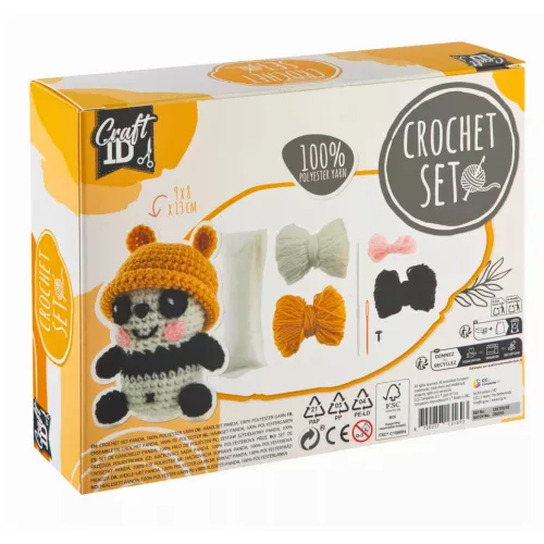Panda horgoló szett kezdőknek – Craft készlet