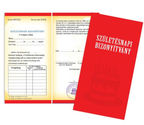 Üres Születésnapi Bizonyítvány – Vicces Szülinapi Ajándék
