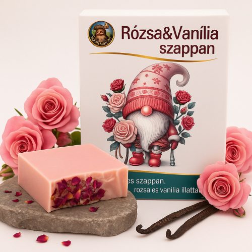 Rózsa és Vanília Kézműves Szappan+ajándék karkötő
