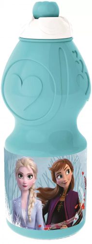 Disney Jégvarázs Blue Forest mintás kék műanyag sportkulacs gyerekeknek – 400 ml-es cseppmentes kulacs ovisoknak – Zümishop