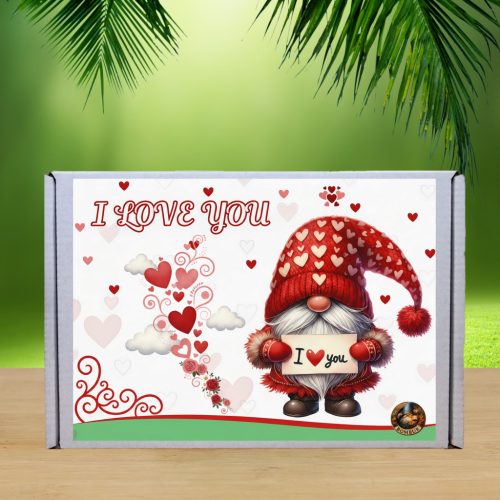 I Love You” romantikus ajándékdoboz – Fürdősóval és szappannal