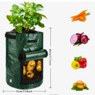 35x45 cm-es burgonyatermesztő zsák 37 és 26 literes kivitelben, fedéllel, erős fogantyúkkal és vízelvezető nyílásokkal, burgonya, hagyma, répa és paradicsom termesztéséhez.