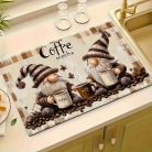 Kávés törpe asztali alátét – 30×40 cm, Kávé sarok dekoráció