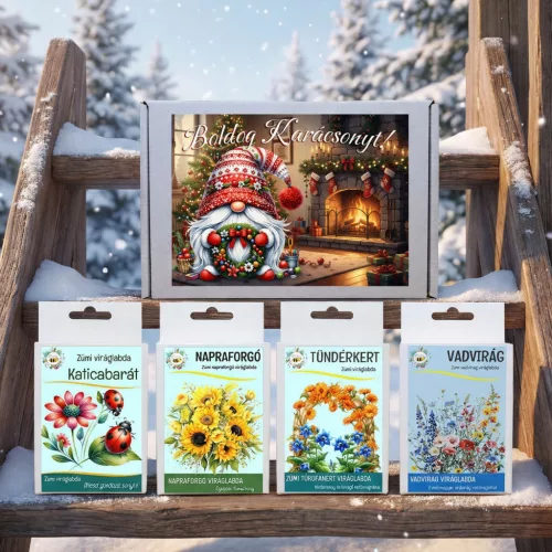 Karácsonyi Ajándék Doboz – 4×6 db Viráglabda Szett 
