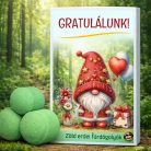 Gratulálunk feliratos fürdőgolyó szett 8 db - zöld erdő illatú wellness ajándék - Zümishop