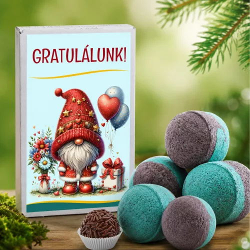 Gratuláló ajándék – Fürdőgolyó szett 8 db Dubai trüffel illattal 8 db