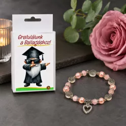 Ballagási ajándék lányoknak – Rózsaszín életfa karkötő