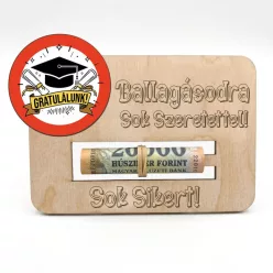   Ballagási Pénzátadó Fából – Egyedi Ballagási Ajándék Pénzátadó Táblával