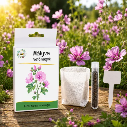 Kémcsőkert-Erdei mályva vetőmag (Malva sylvestris) – 1 g prémium vetőmag készlet