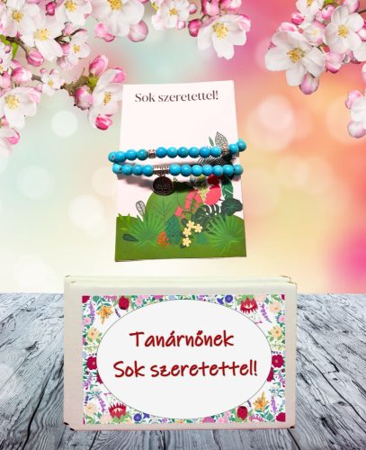 Feliratos ajándék doboz 2 db-os karkötő szettel