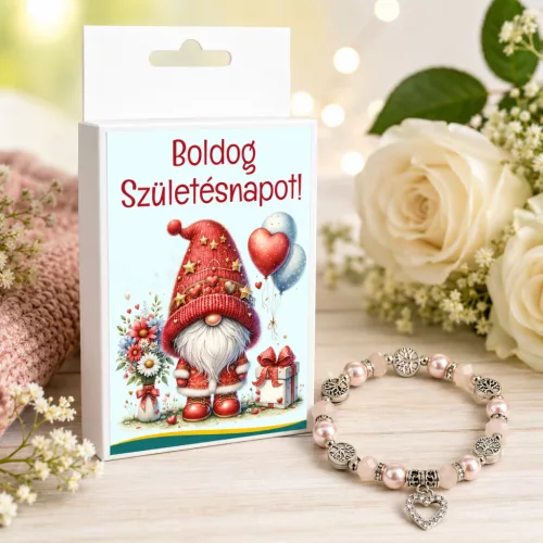 Boldog Születésnapot női karkötő ajándékdobozban – elegáns születésnapi ajándék nőknek
