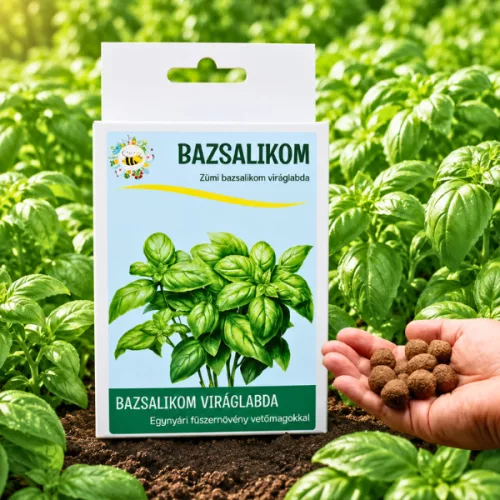 6 db.-os bazsalikom viráglabda -bazsalikom vetőmaggal