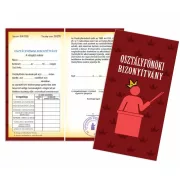 Díszes „Osztályfőnök” bizonyítvány ballagásra és évzáróra – személyes ajándék és elismerés tanároknak – Zümishop