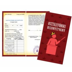   Bizonyítvány - Osztályfőnök Bizonyítvány - Ajándék Tanároknak