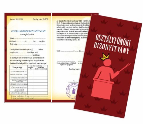 Bizonyítvány - Osztályfőnök Bizonyítvány - Ajándék Tanároknak