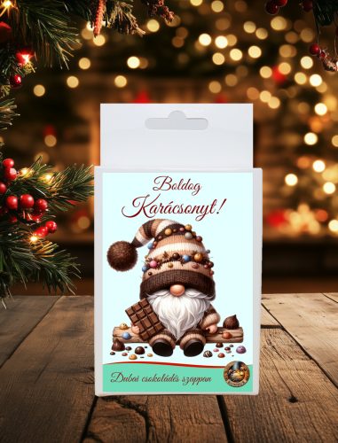 Dubaji stílusú  Csokis Szappan – „Boldog Karácsonyt” feliratú  ajándékdobozban-karácsonyi ajándékötlet