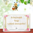 Esküvői feliratos ajándékdoboz viráglabdákkal -esküvői köszönet ajándék