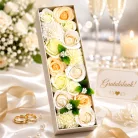 Elegáns szappanvirág ajándékdoboz - exkluzív ajándék esküvőre és ünnepekre - Zümishop