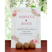   Esküvői köszönetajándék 3 db viráglabdával- választható virágmaggal