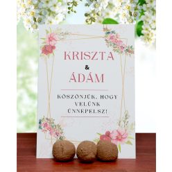   Esküvői köszönetajándék 3 db viráglabdával- választható virágmaggal