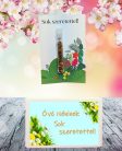  Óvónéninek sok szeretettel  feliratos ajándék doboz választható kémcsőkerttel