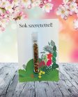  Sok szeretettel  feliratos ajándék doboz választható kémcsőkerttel