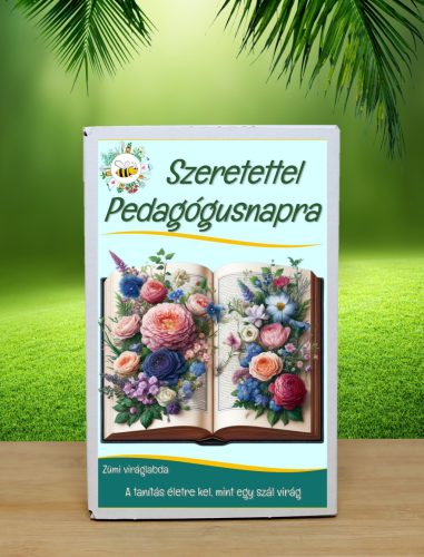 Pedagógusnapi feliratos méhbarát viráglabda 12 db