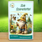 Sok Szeretettel feliratú ajándék doboz 12 db  viráglabdával!