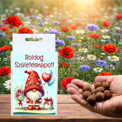 Boldog Születésnapot feliratos viráglabda 6 db - kreatív születésnapi ajándék ötlet - Zümishop