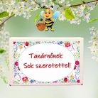 Tanárnőnek sok szeretettel feliratú ajándék doboz választható viráglabdával (ajándék ötlet pedagógusoknak)