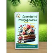   Sok szeretettel pedagógus napra feliratú ajándék doboz 12 dbvadvirágos viráglabdával (ajándék ötlet pedagógusoknak)