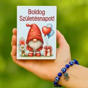Boldog Születésnapot! Feliratos Karkötő - Masnis Szülinapi Ajándékdoboz - Zümishop