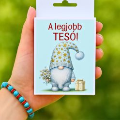 Legjobb Tesó feliratos ajándékdoboz karkötővel