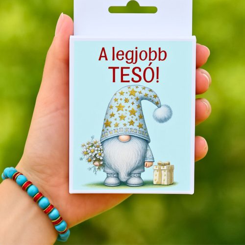 Legjobb Tesó feliratos ajándékdoboz karkötővel