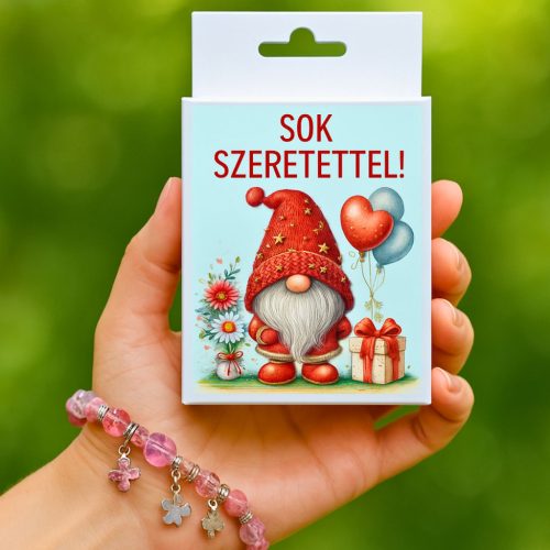 Elegáns Karkötő Díszdobozban – Sok Szeretettel Feliratos Ajándék Nőknek