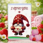 I LOVE YOU ajándékdoboz eperillatú fürdőgolyókkal - romantikus meglepetés nőknek - Zümishop