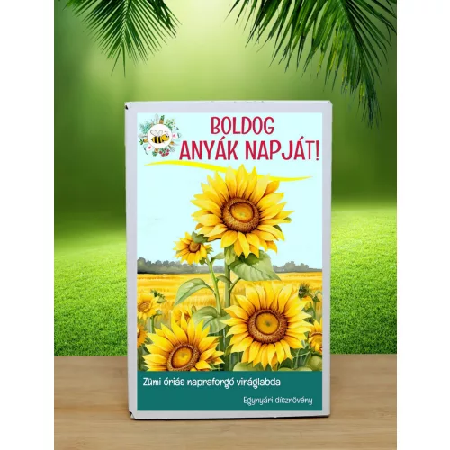   Anyák napi ajándék ötlet – 12 db vadvirágos viráglabda feliratos díszdobozban