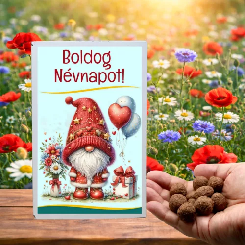 Feliratos 12 darabos viráglabda vetőmaggal - egyedi névnapi ajándék ötlet nőknek - Zümishop